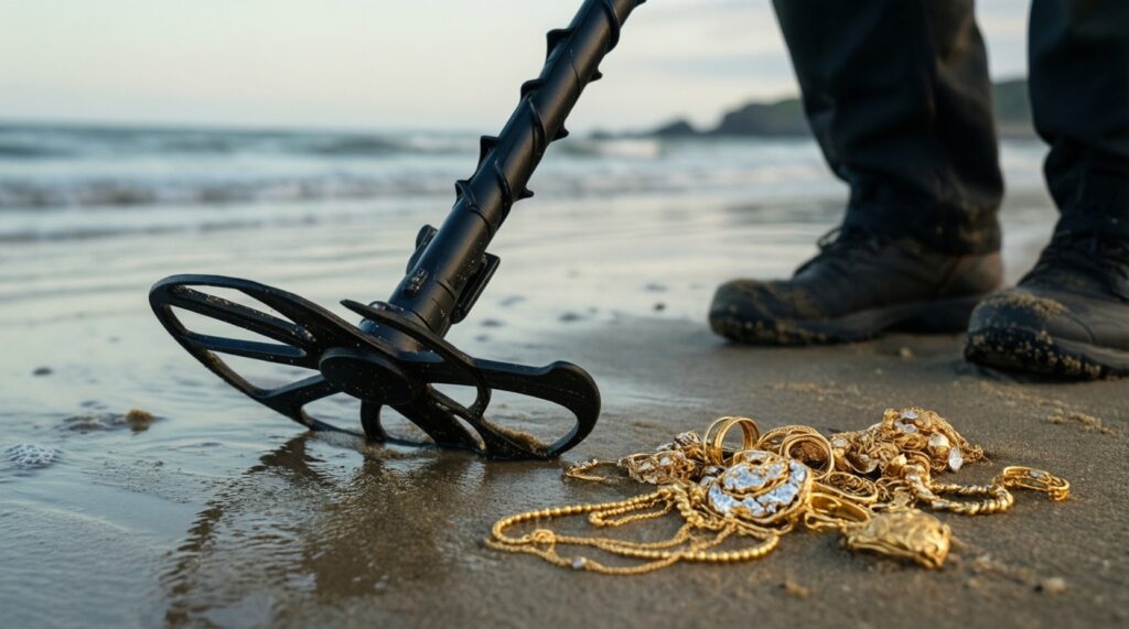 Металлоискательство на пляже: настройки, тактика, типичные находки и как не потерять цель в песке - иллюстрация