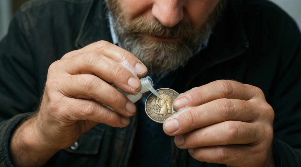 Чистка и консервация находок: монеты, медь, бронза, алюминий и железо без ущерба - иллюстрация