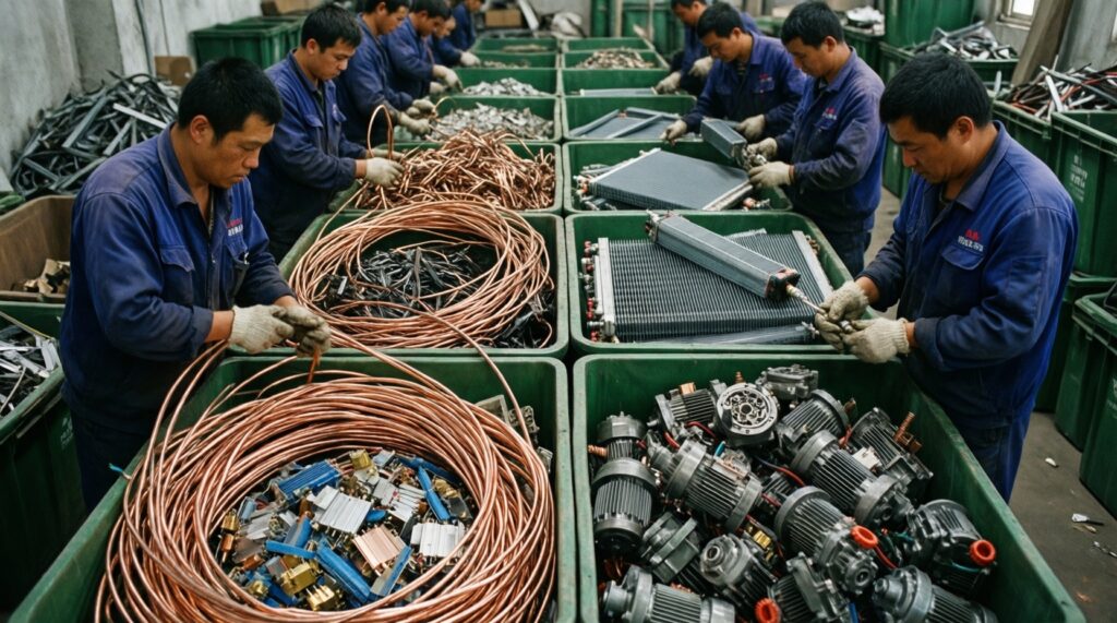 Переработка металла дома: сортировка, разбор техники, отделение цветмета от чермета - иллюстрация