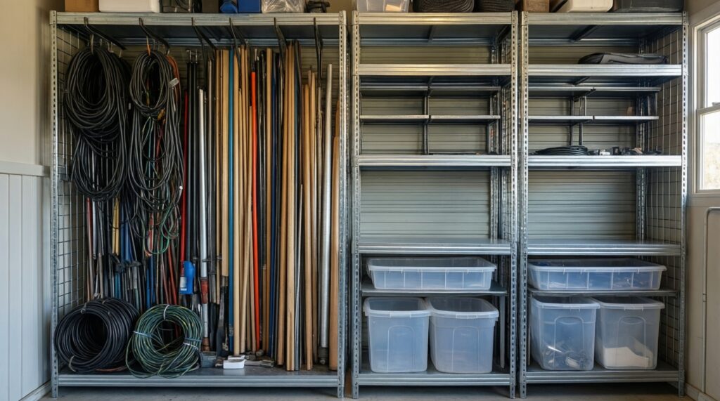 Полевой DIY: простые приспособления для сортировки и хранения находок и металлолома в гараже - иллюстрация