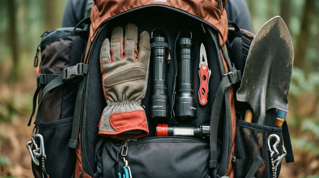 Снаряжение на выход: лопаты, пины, перчатки, сумки и мелочи, которые решают - иллюстрация