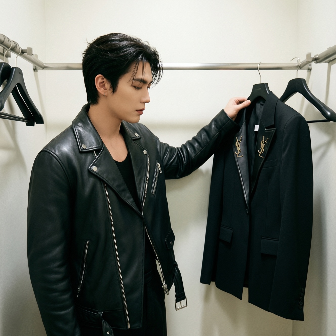 Кожаная куртка или жакет: что выбрать в стиле saint laurent для капсулы