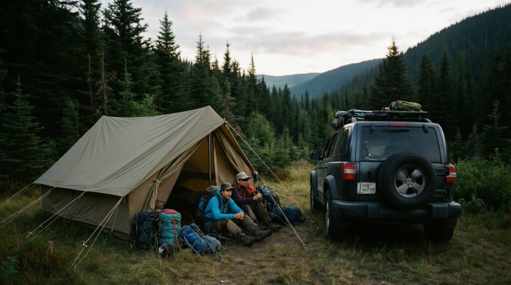 Полевой быт кладоискателя: транспорт, питание, одежда и защита от погоды на длинных выездах - иллюстрация