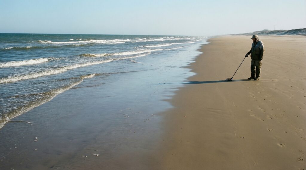 Пляжный поиск: стратегии по зонам, таймингу и типичным находкам - иллюстрация